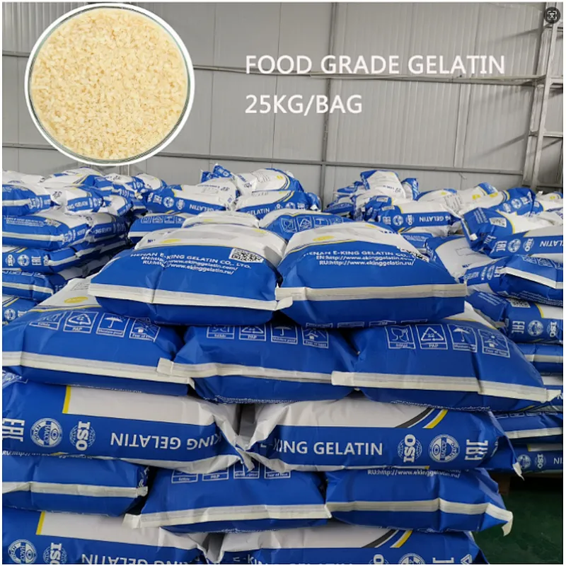 8-60 mesh Standard MUI halal E-KING GELATIN Food Grade Ingredients Halal Kosher Manufacturers Beef Gelatin 120-160 180 bloom