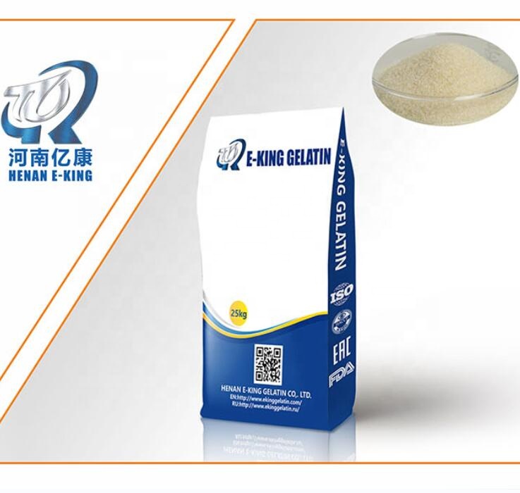 8-60 mesh Standard MUI halal E-KING GELATIN Food Grade Ingredients Halal Kosher Manufacturers Beef Gelatin 120-160 180 bloom
